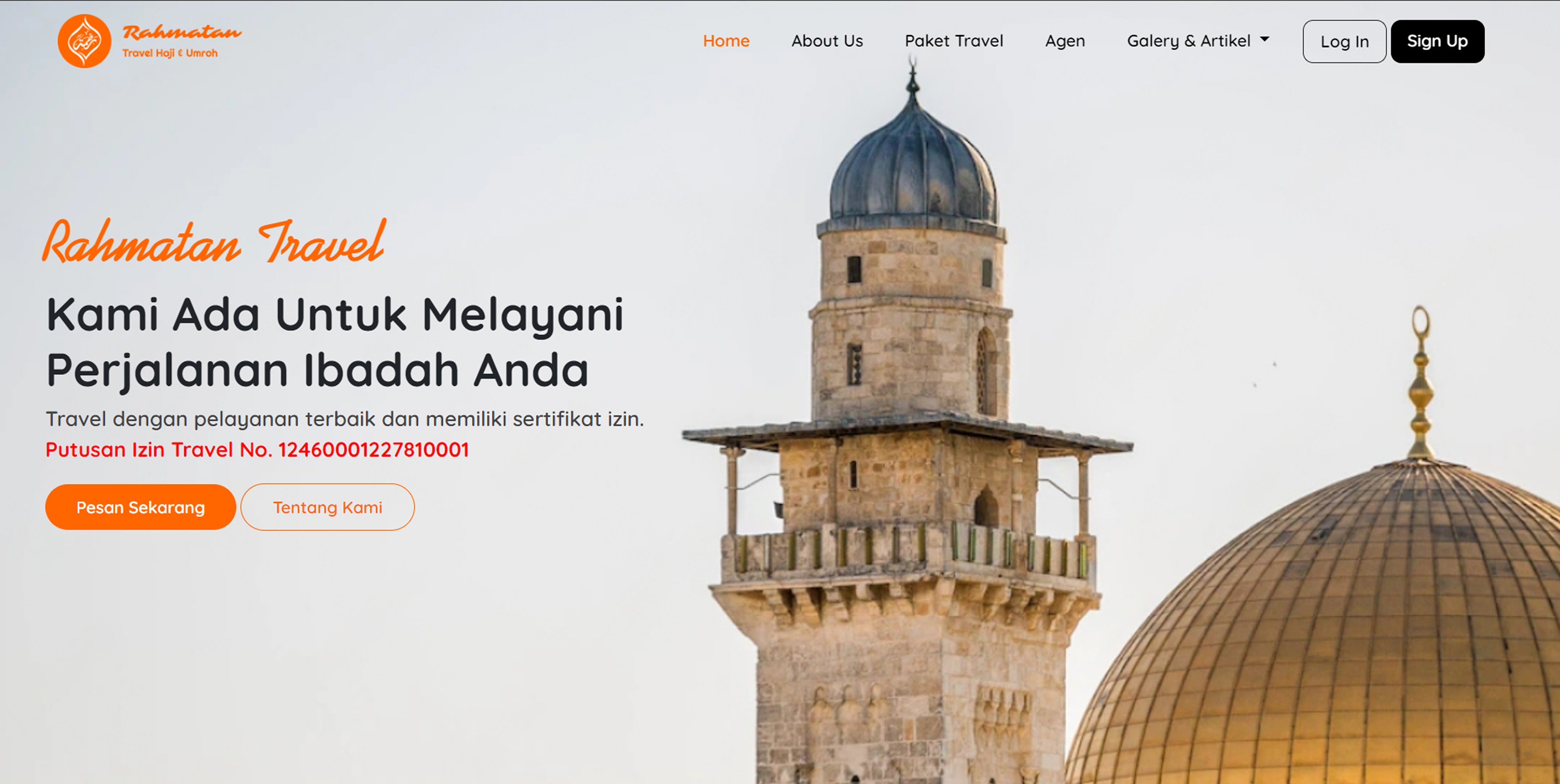 Rahmatan Travel – Sistem Informasi Perjalanan Umrah - Sistem Informasi project by Upylon
